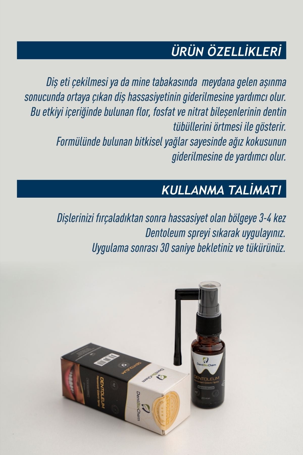 Dentoleum Diş Hassasiyeti ve Ağız Kokusu Giderici Sprey