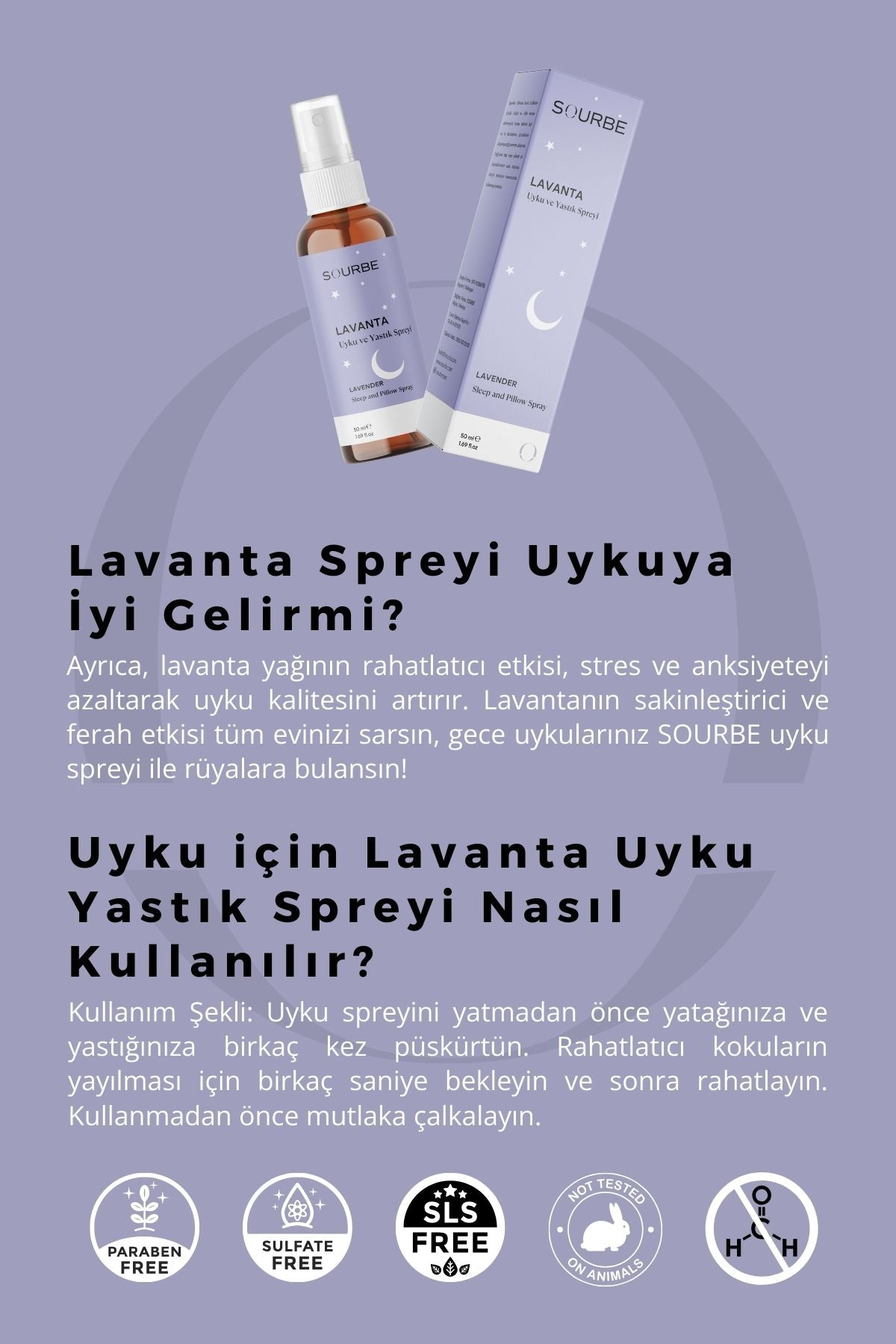 Lavanta Uyku ve Yastık Spreyi 50ml