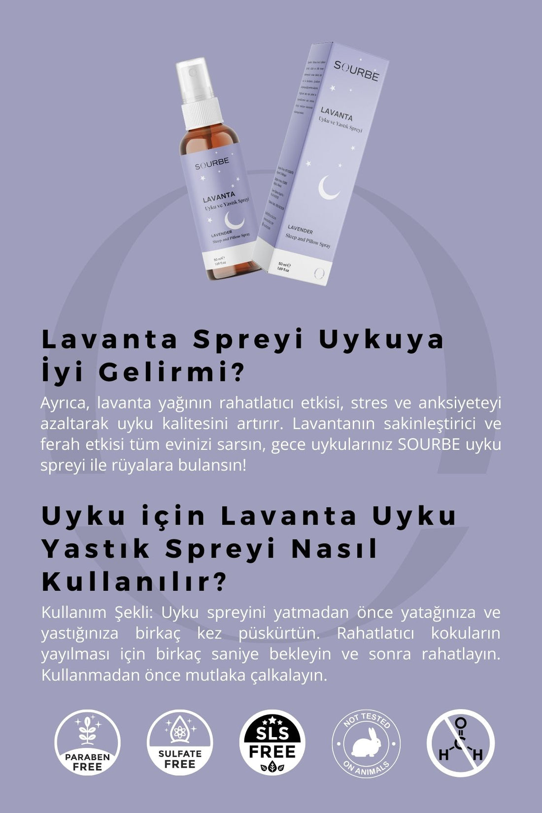 Lavanta Uyku ve Yastık Spreyi 50ml