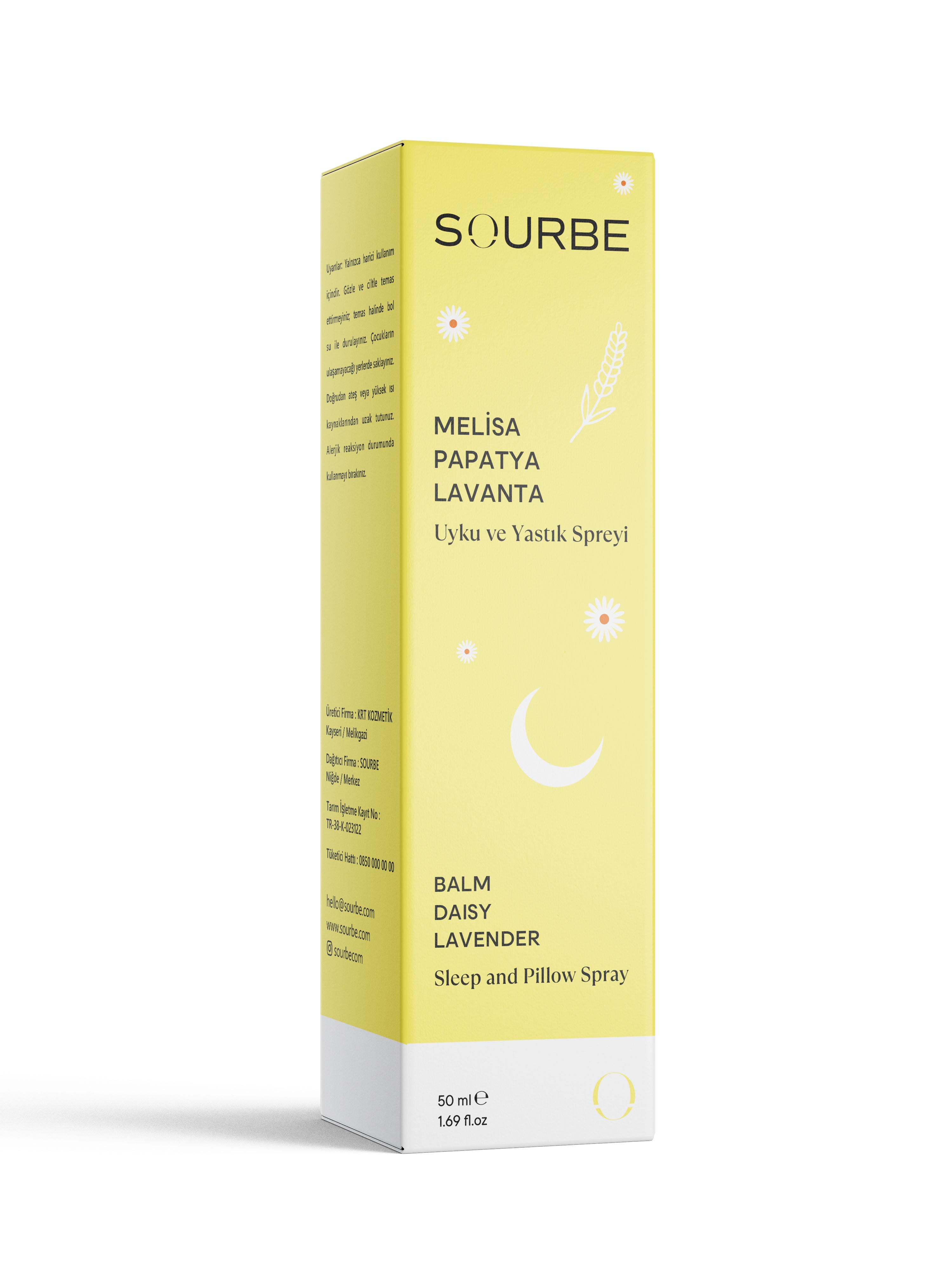 Melisa, Papatya, Lavanta Karışımı Uyku ve Yastık Spreyi 50ml